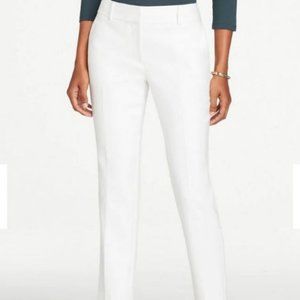 Ann Taylor White Ankle Pants (Curvy)